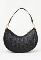 LACOSTE Borsa a spalla nera da donna in pelle goffrata Maheki NF4710 000 LACOSTE 
