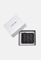 LACOSTE Portafogli nero da uomo con motivo monogram NH4005 H45 LACOSTE 