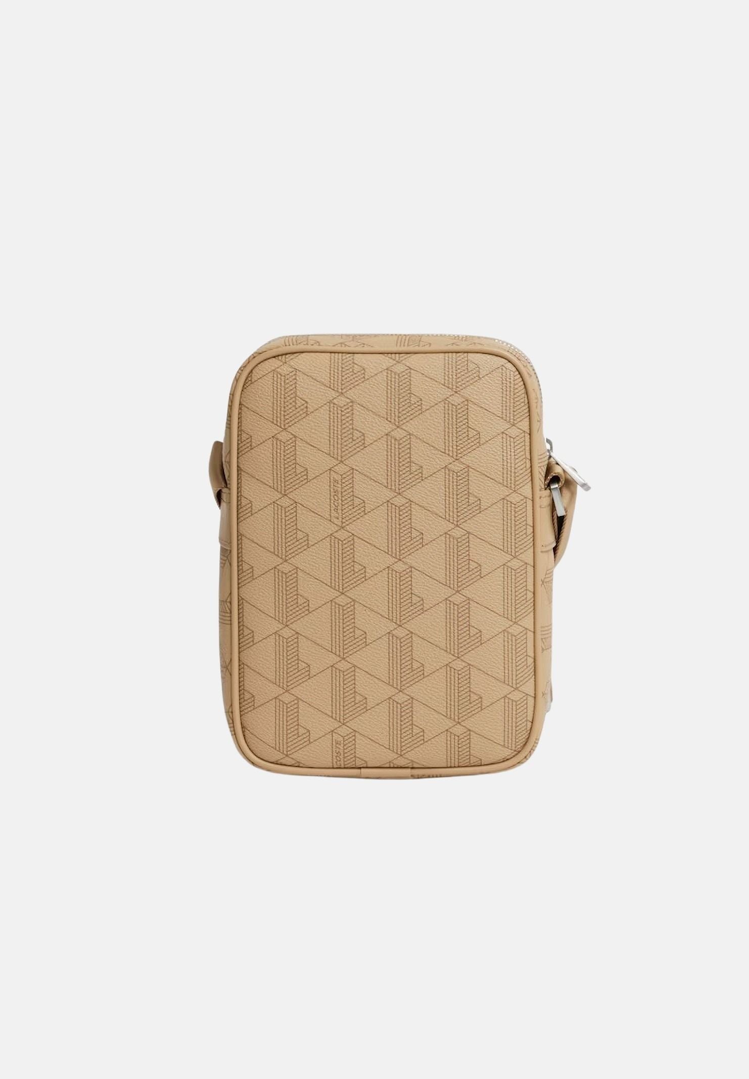 LACOSTE Borsello beige da uomo con stampa monogramma The Blend NH4410 R59 LACOSTE 