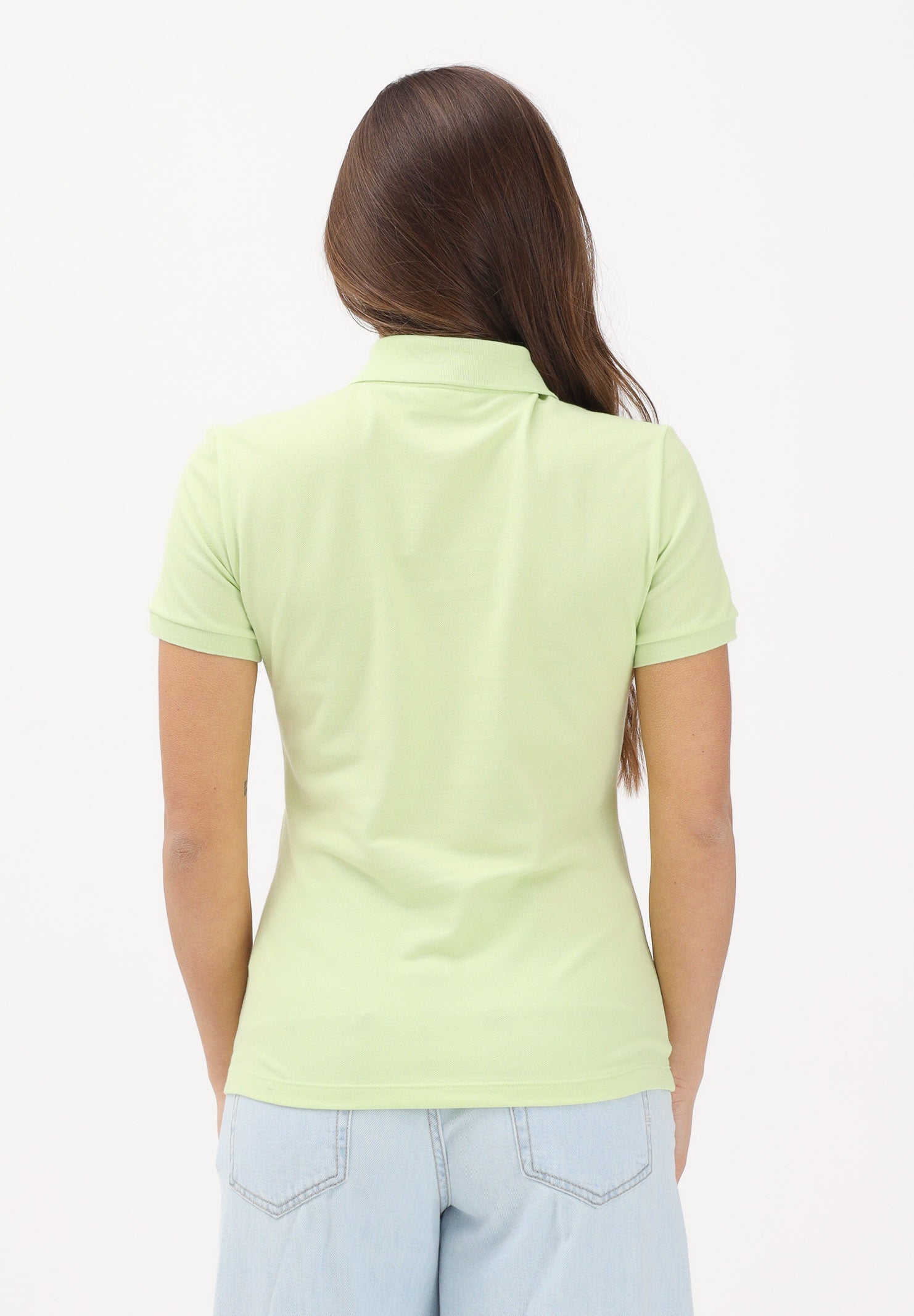 LACOSTE Polo a manica corta verde da donna con logo PF5462 BIC LACOSTE 