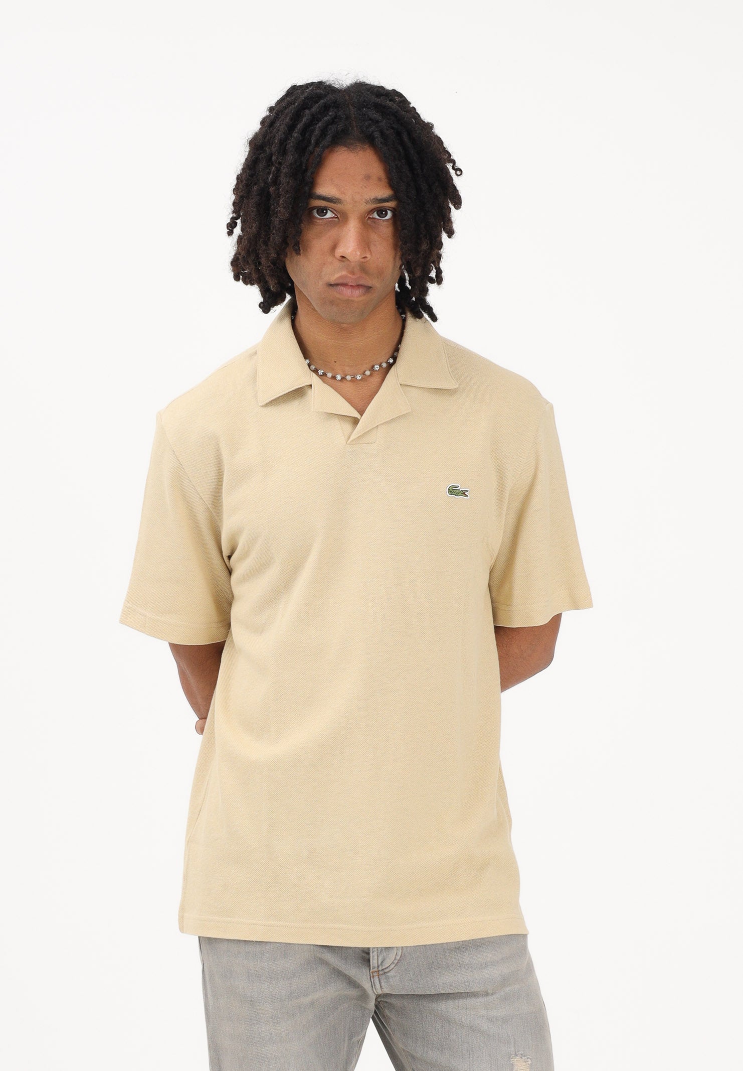 LACOSTE Polo a manica corta beige da uomo PH2449 8XF LACOSTE 