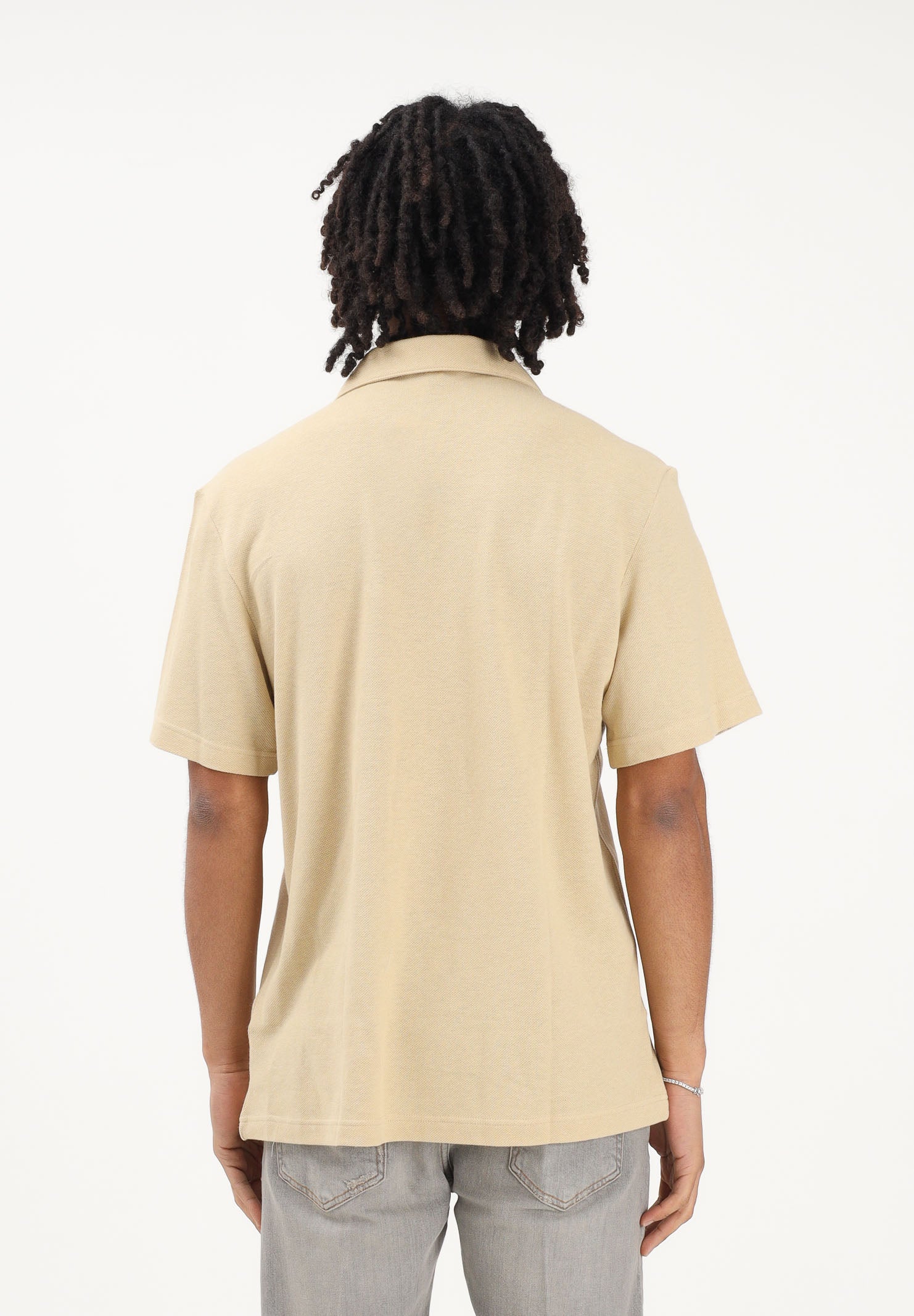 LACOSTE Polo a manica corta beige da uomo PH2449 8XF LACOSTE 