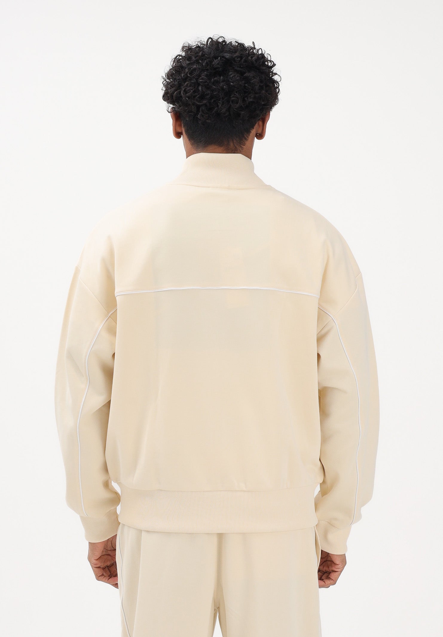 LACOSTE Felpa con zip crema da uomo SH0627 056 LACOSTE 