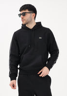 LACOSTE Felpa con cappuccio nera da uomo con bordi logati SH0884 031 LACOSTE 