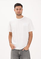 LACOSTE T-shirt a manica corta bianca da uomo con marchio goffrato<BR/> TH0753 70V LACOSTE 