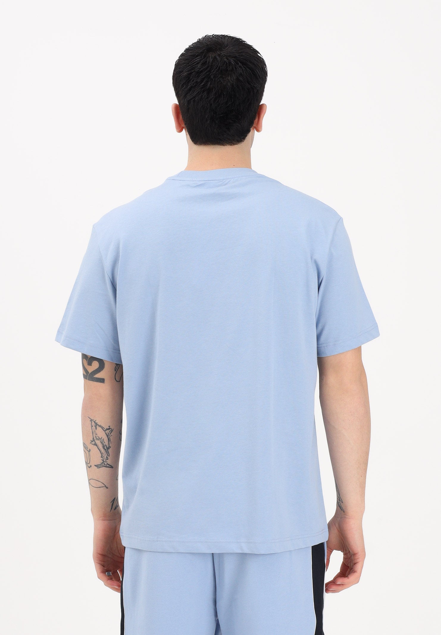 LACOSTE T-shirt a manica corta celeste da uomo con motivo color block TH0896 3PT LACOSTE 