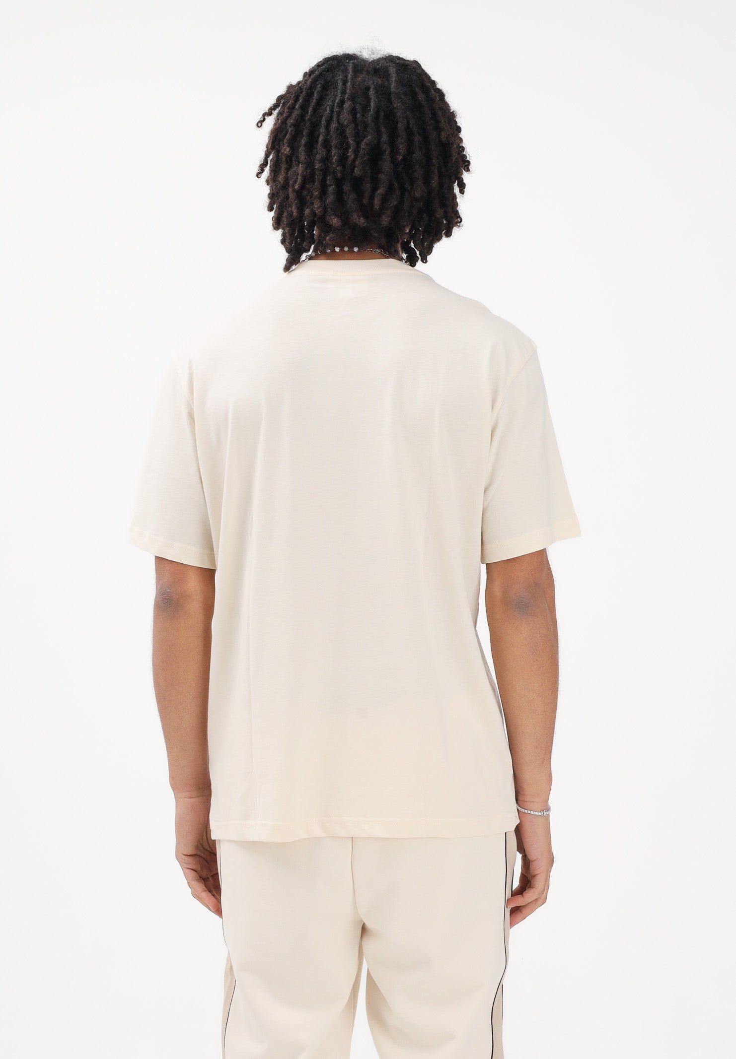 LACOSTE T-shirt a manica corta beige da uomo con motivo color block TH0896 3RR LACOSTE 