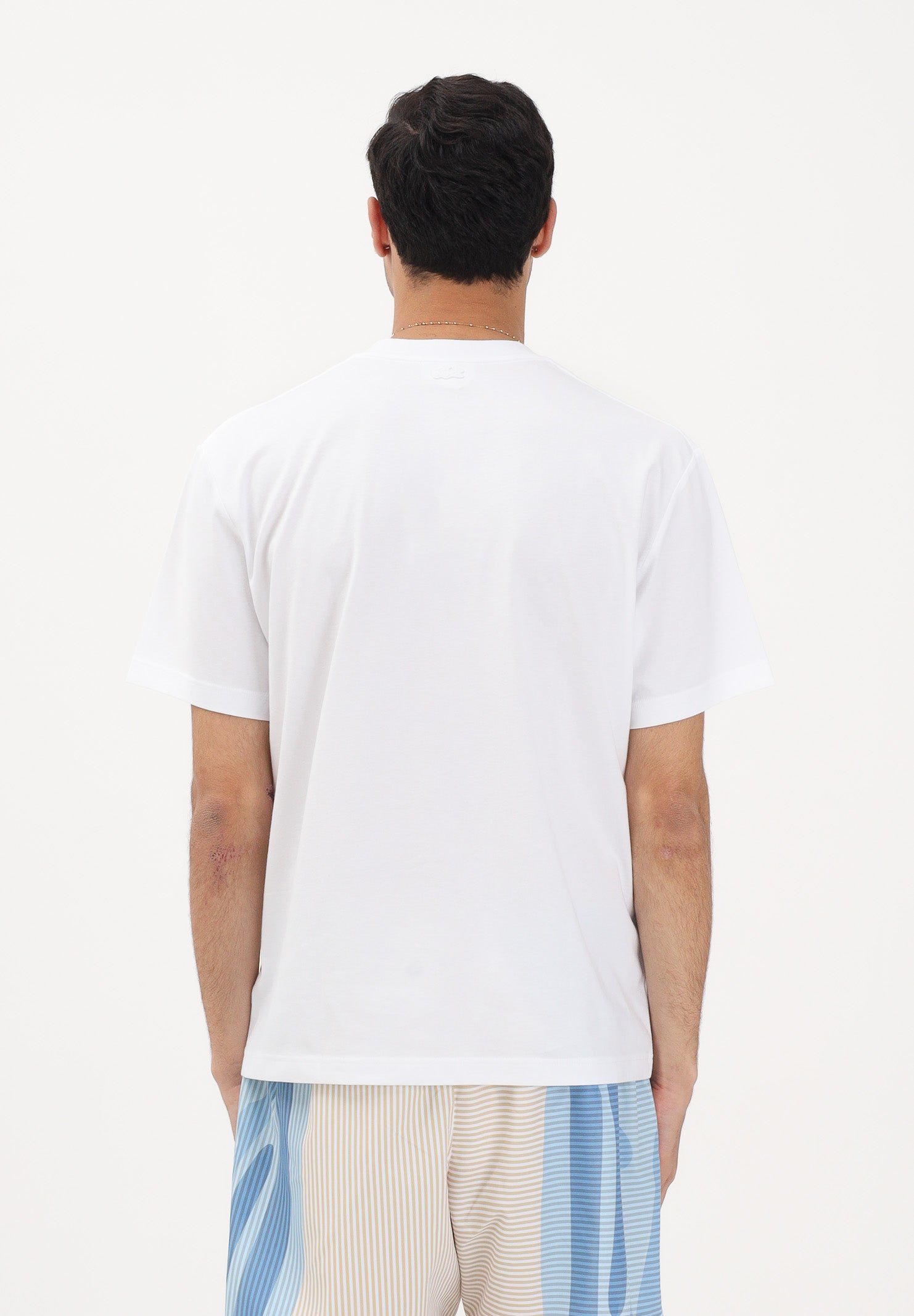 LACOSTE T-shirt a manica corta bianca da uomo con stampa<BR/> TH1427 001 LACOSTE 