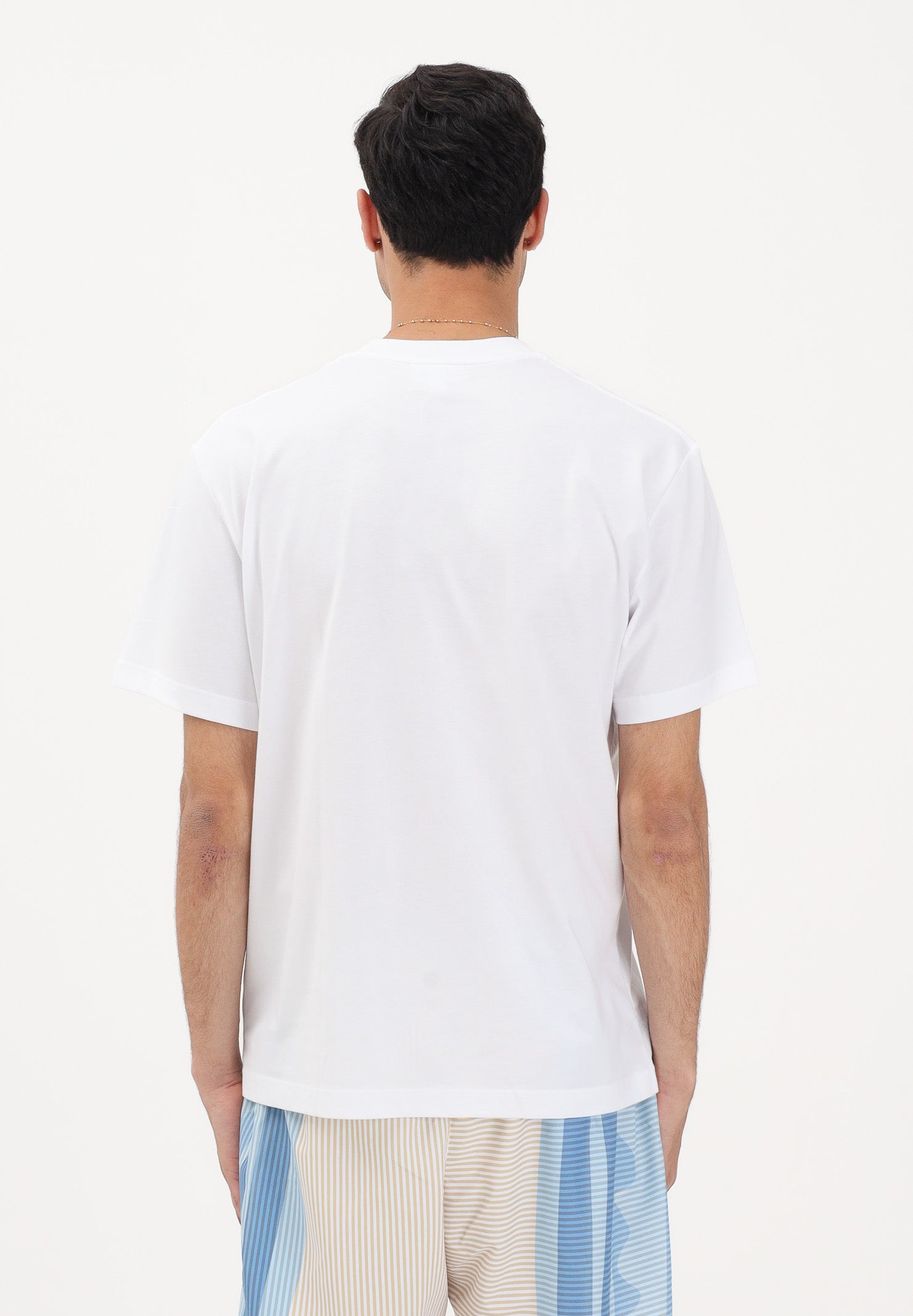 LACOSTE T-shirt a manica corta bianca da uomo con stampa TH1435 001 LACOSTE 
