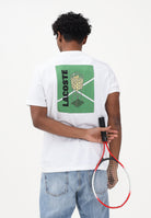 LACOSTE T-shirt a manica corta bianca da uomo stampata Ultra Dry TH4762 001 LACOSTE 