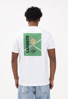 LACOSTE T-shirt a manica corta bianca da uomo stampata Ultra Dry TH4762 001 LACOSTE 