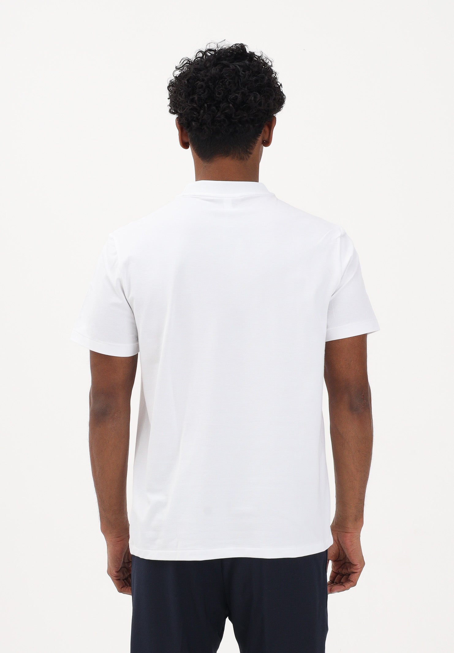 LACOSTE T-shirt a manica corta bianca da uomo in piqué con marchio jacquard TH5060 001 LACOSTE 