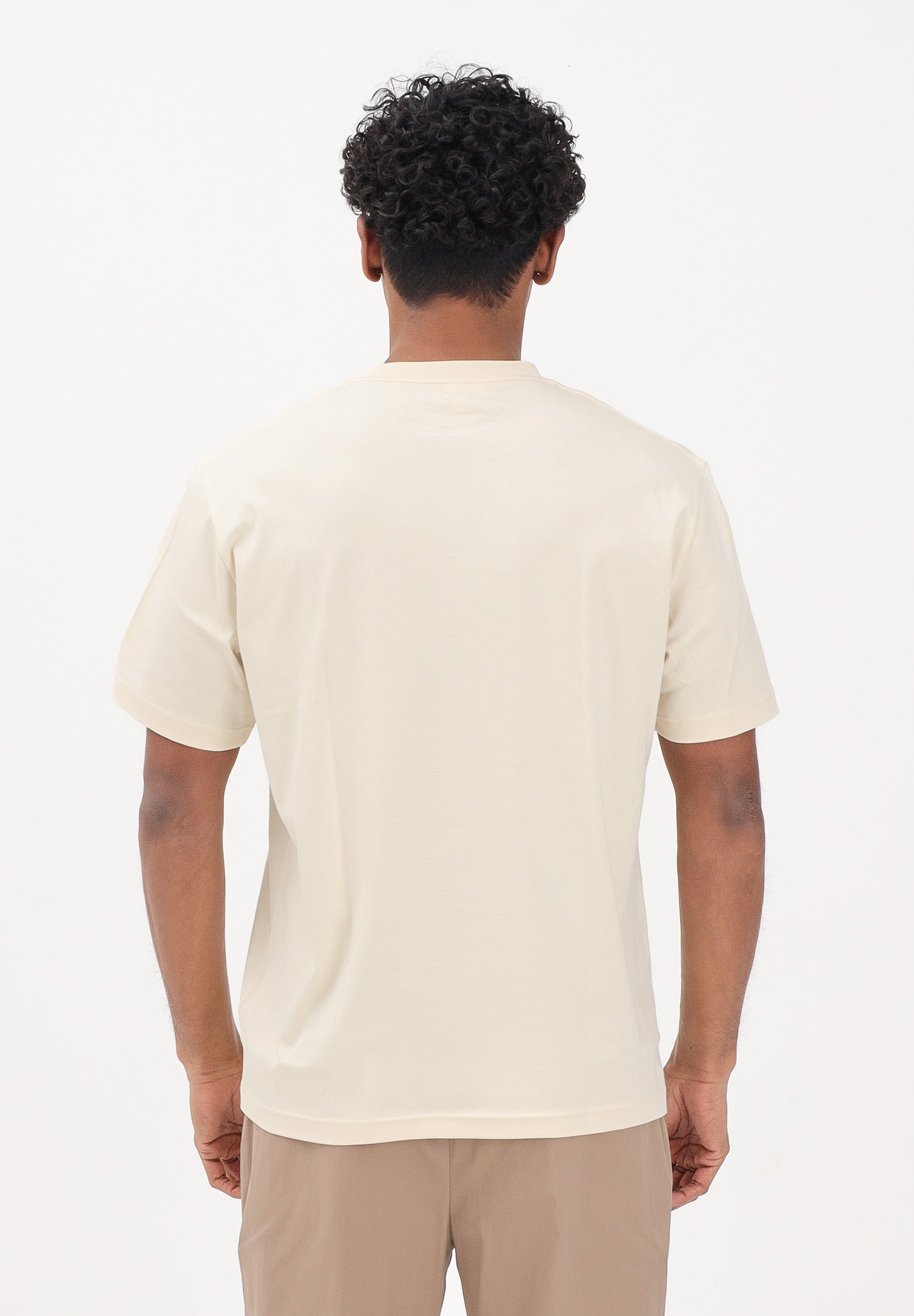 LACOSTE T-shirt a manica corta beige da uomo con logo TH5931 056 LACOSTE 