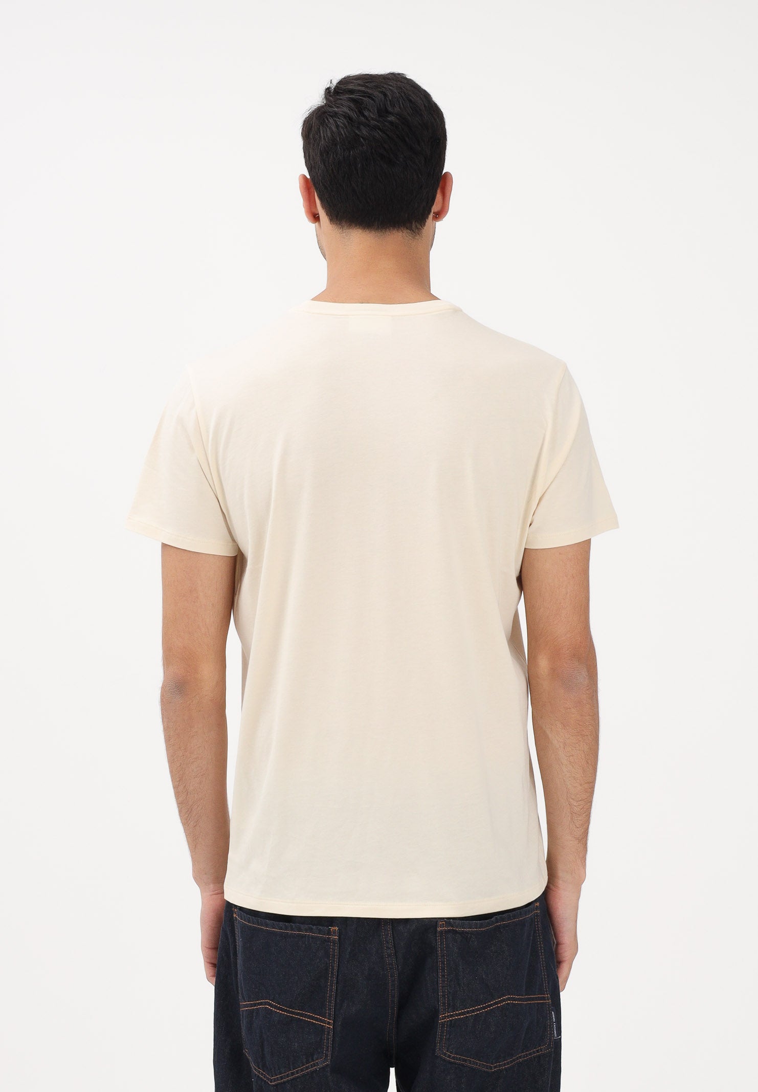 LACOSTE T-shirt a manica corta panna per uomo e donna con patch logo TH6709 056 LACOSTE 