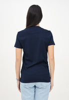 LACOSTE T-shirt a manica corta blu per uomo e donna con patch logo TH6709 166 LACOSTE 