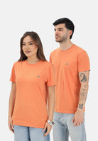 LACOSTE T-shirt a manica corta arancione per uomo e donna con patch logo TH6709 IY0 LACOSTE 