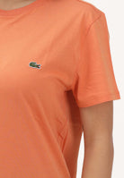 LACOSTE T-shirt a manica corta arancione per uomo e donna con patch logo TH6709 IY0 LACOSTE 