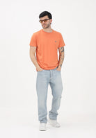 LACOSTE T-shirt a manica corta arancione per uomo e donna con patch logo TH6709 IY0 LACOSTE 
