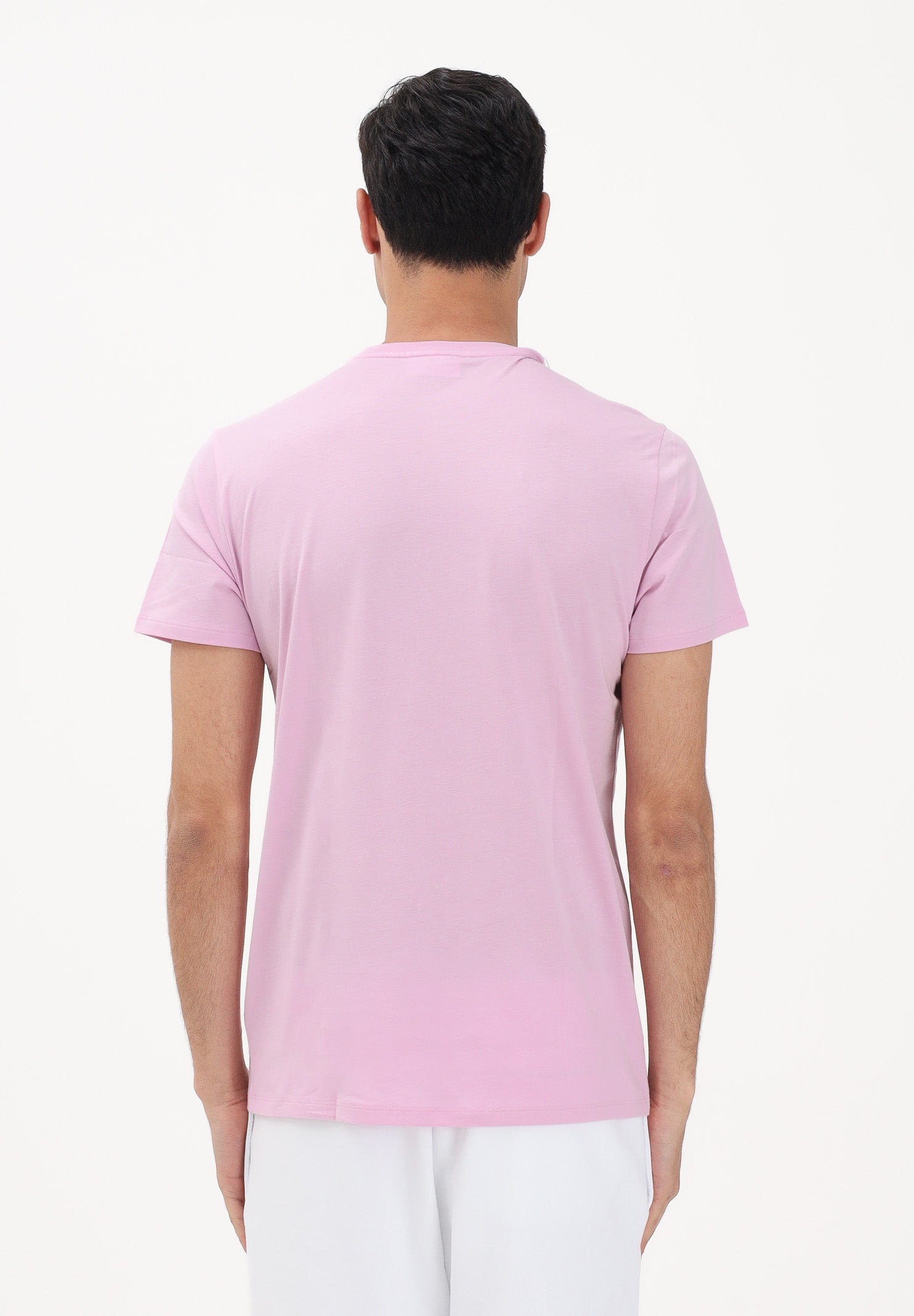 LACOSTE T-shirt a manica corta rosa per uomo e donna con patch logo TH6709 Z4H LACOSTE 