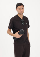 LACOSTE T-shirt a manica corta marrone per uomo e donna con logo TH7318 3LA LACOSTE 