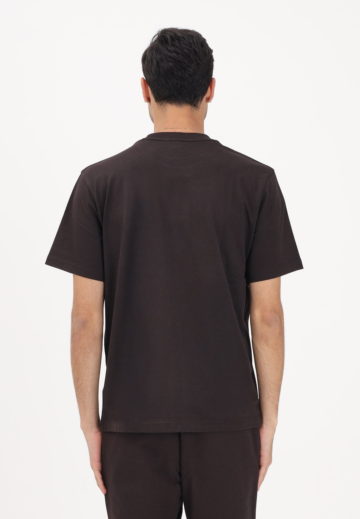 LACOSTE T-shirt a manica corta marrone per uomo e donna con logo TH7318 3LA LACOSTE 