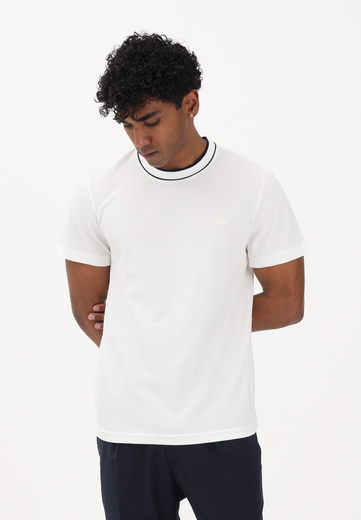 LACOSTE T-shirt a manica corta Made in France bianca da uomo TH8174 70V LACOSTE 