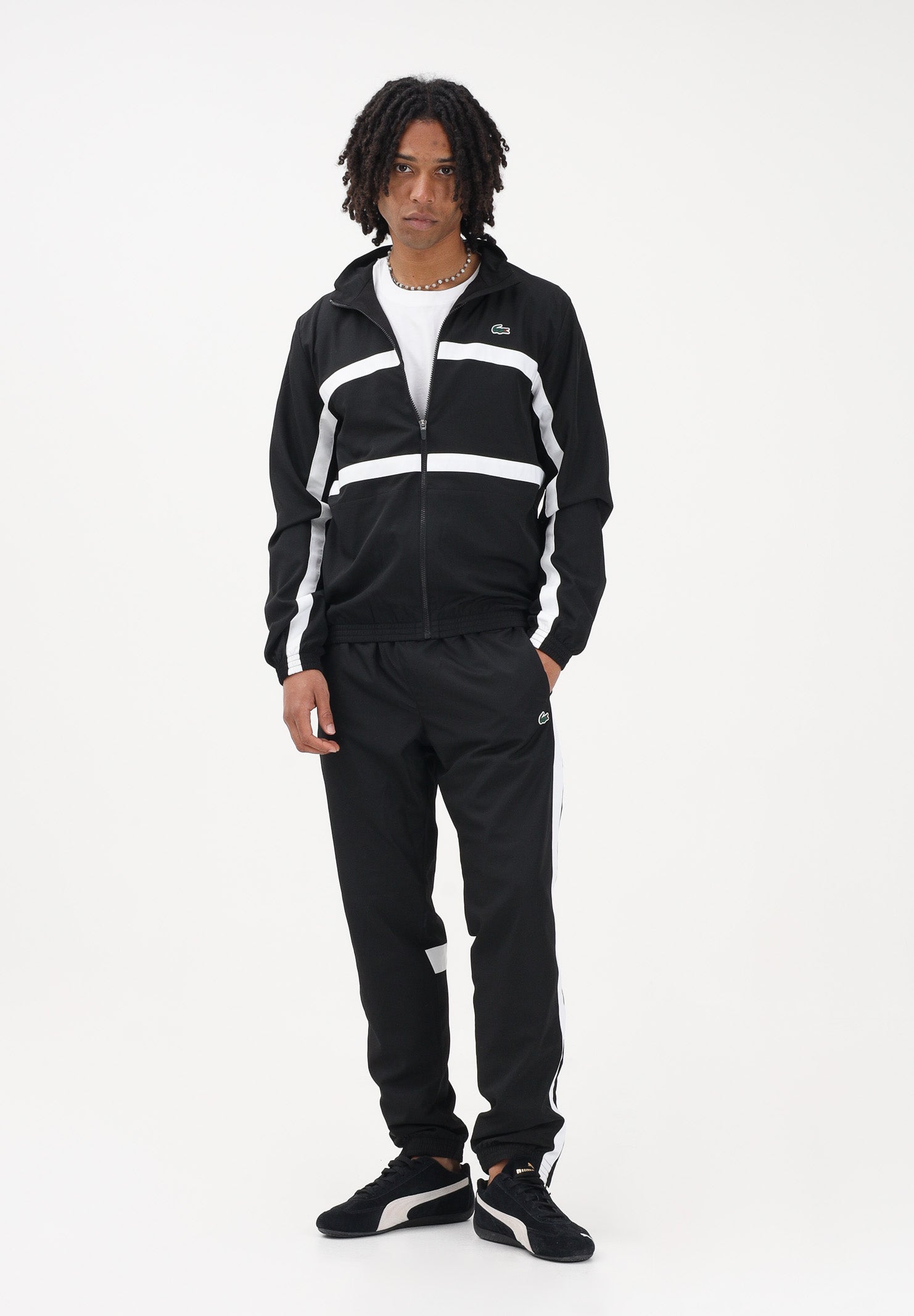 LACOSTE Tuta nera da uomo con stampa WH0226 258 LACOSTE 