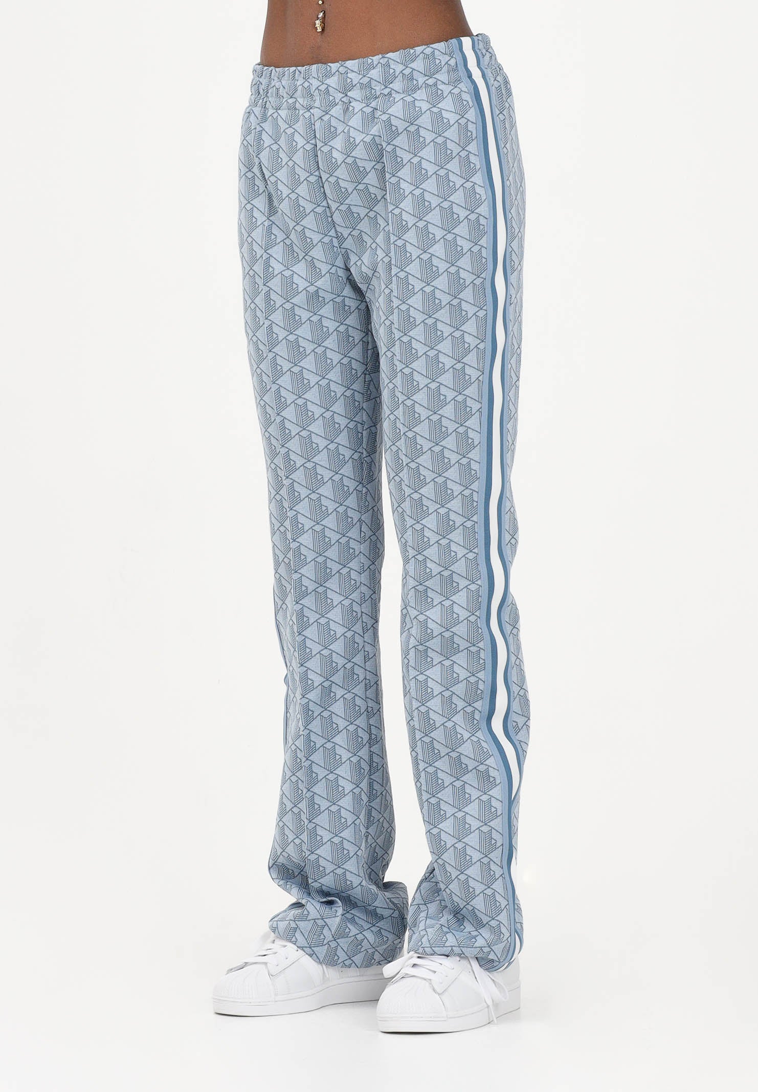 LACOSTE Pantalone sportivo azzurro da donna con motivo monogram XF9313 1QI LACOSTE 