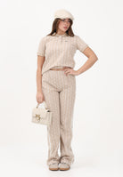 LACOSTE Pantalone sportivo beige da donna con motivo monogram XF9313 8GI LACOSTE 