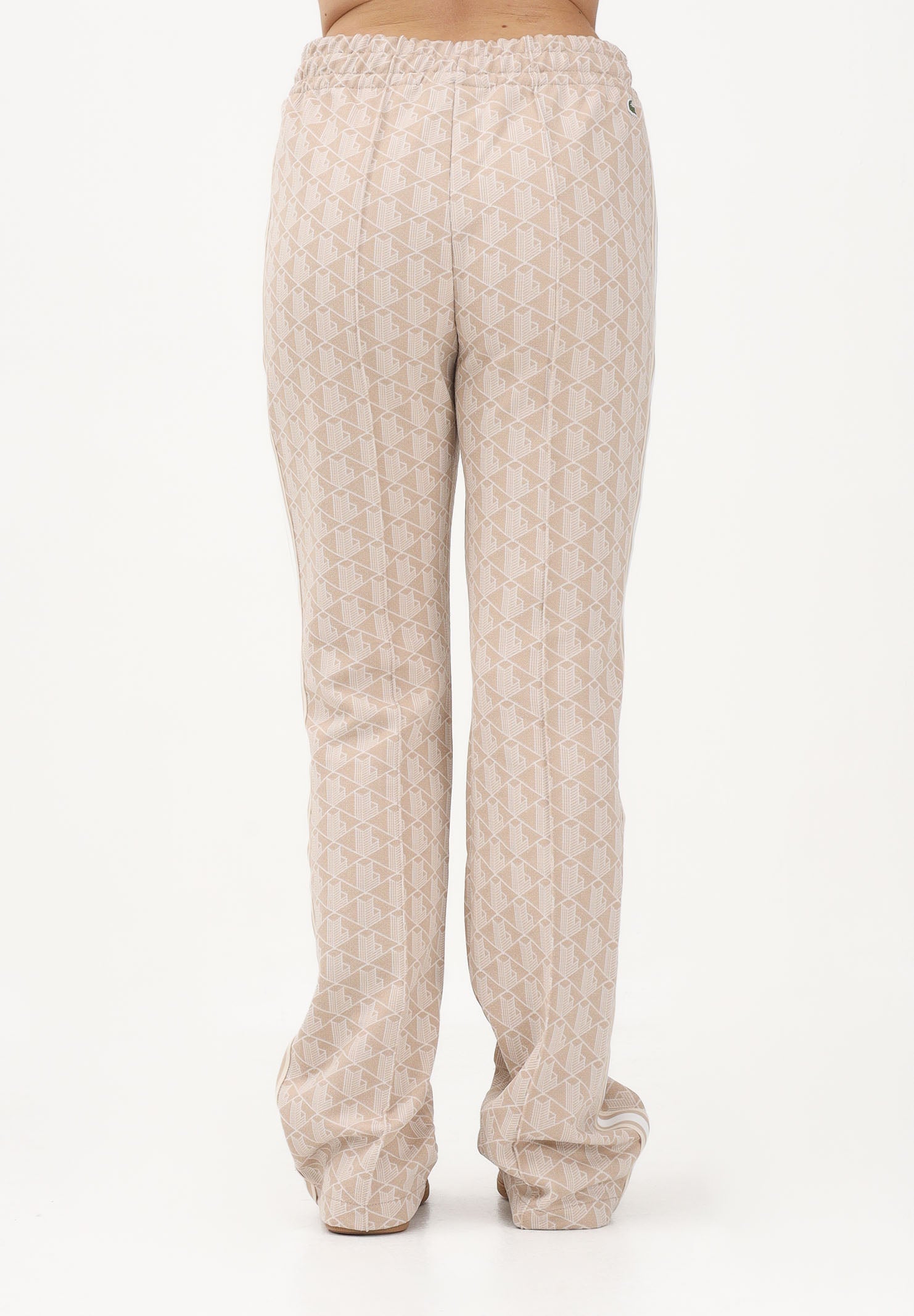 LACOSTE Pantalone sportivo beige da donna con motivo monogram XF9313 8GI LACOSTE 
