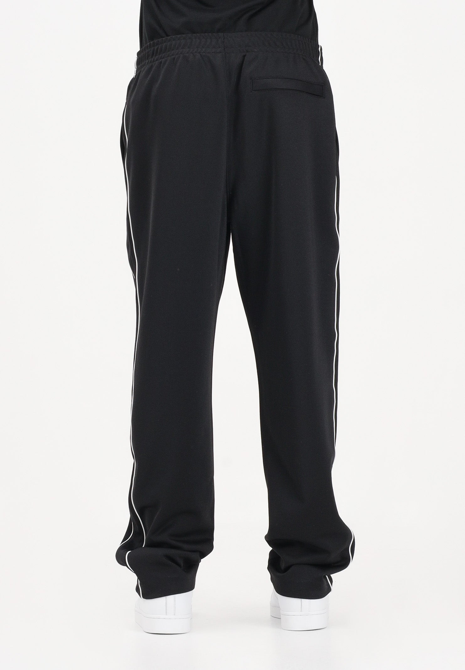 LACOSTE Pantalone sportivo nero da uomo in piqué con bordo XH0628 031 LACOSTE 