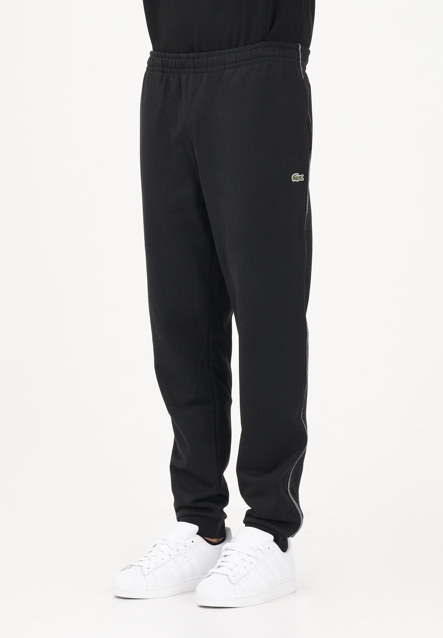 LACOSTE Pantalone sportivo nero da uomo con rifiniture laterali logate XH0883 031 LACOSTE 