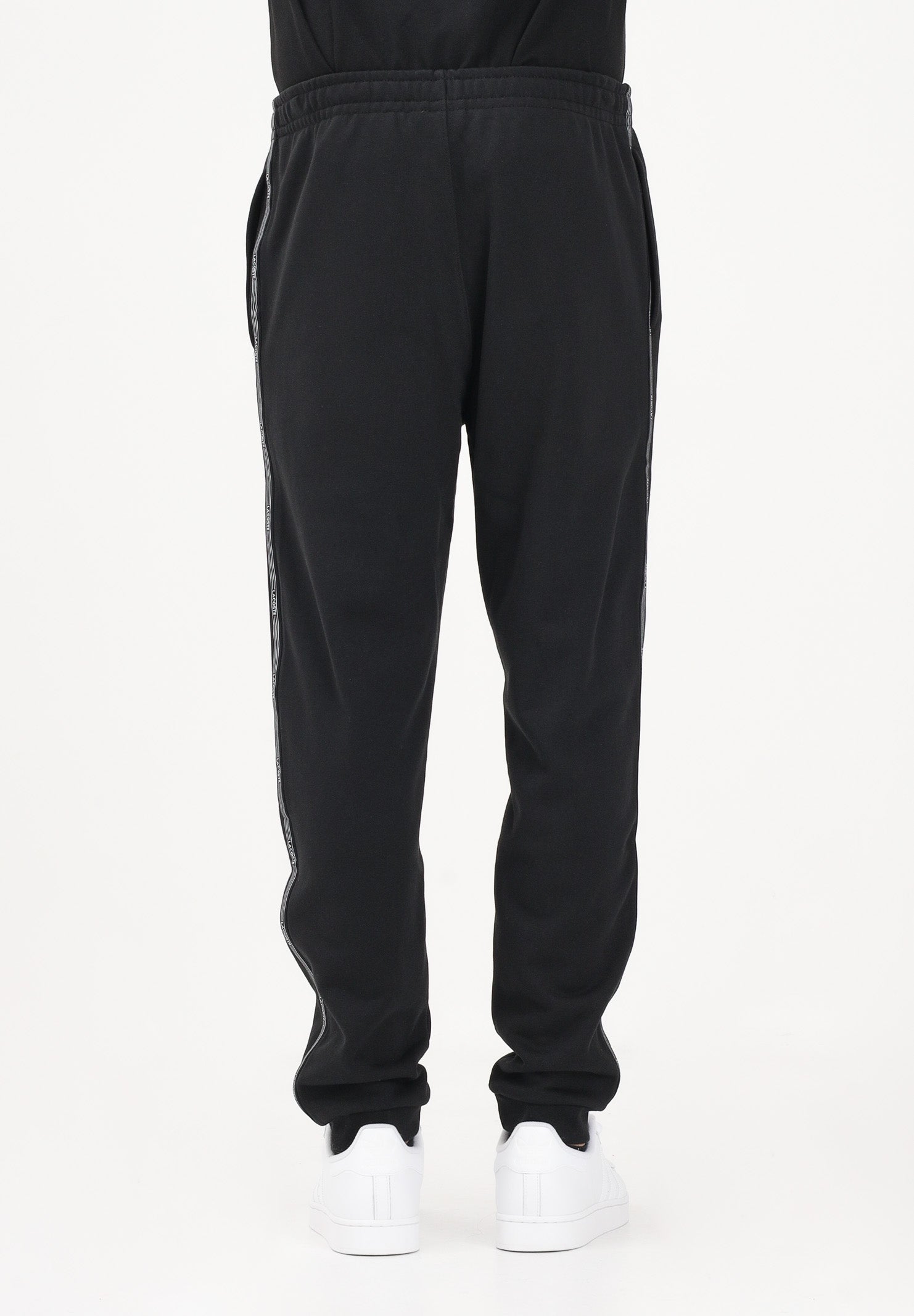 LACOSTE Pantalone sportivo nero da uomo con rifiniture laterali logate XH0883 031 LACOSTE 