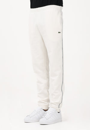 LACOSTE Pantalone sportivo bianco da uomo con rifiniture laterali logate XH0883 70V LACOSTE 