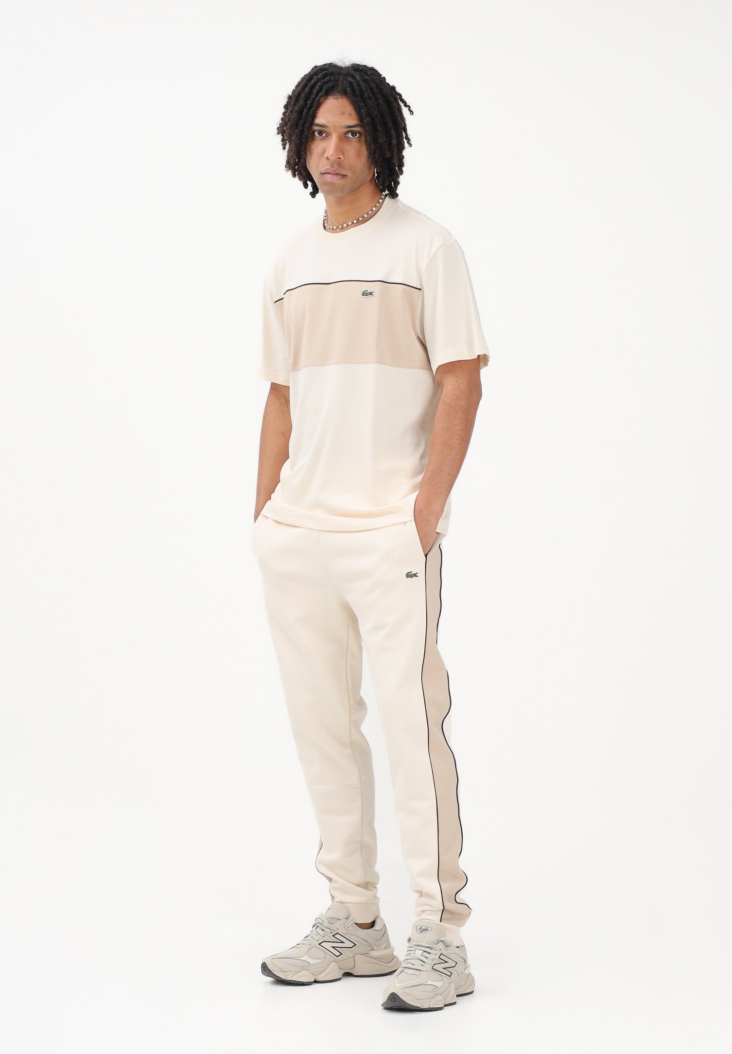 LACOSTE Pantalone sportivo panna da uomo XH0898 3RR LACOSTE 
