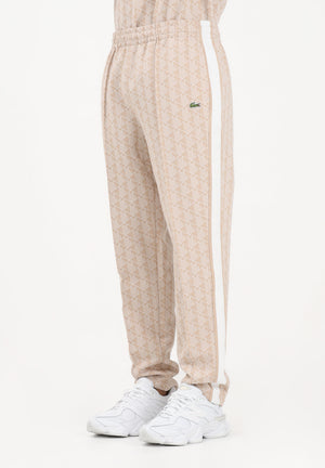 LACOSTE Pantalone sportivo beige da uomo con monogramma Paris XH1440 8GI LACOSTE 