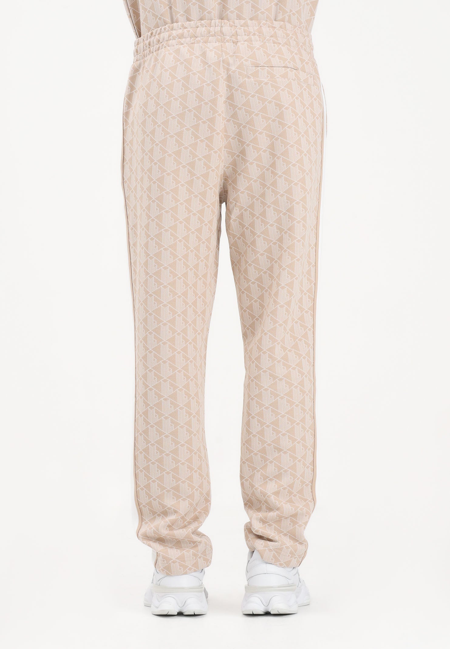 LACOSTE Pantalone sportivo beige da uomo con monogramma Paris XH1440 8GI LACOSTE 