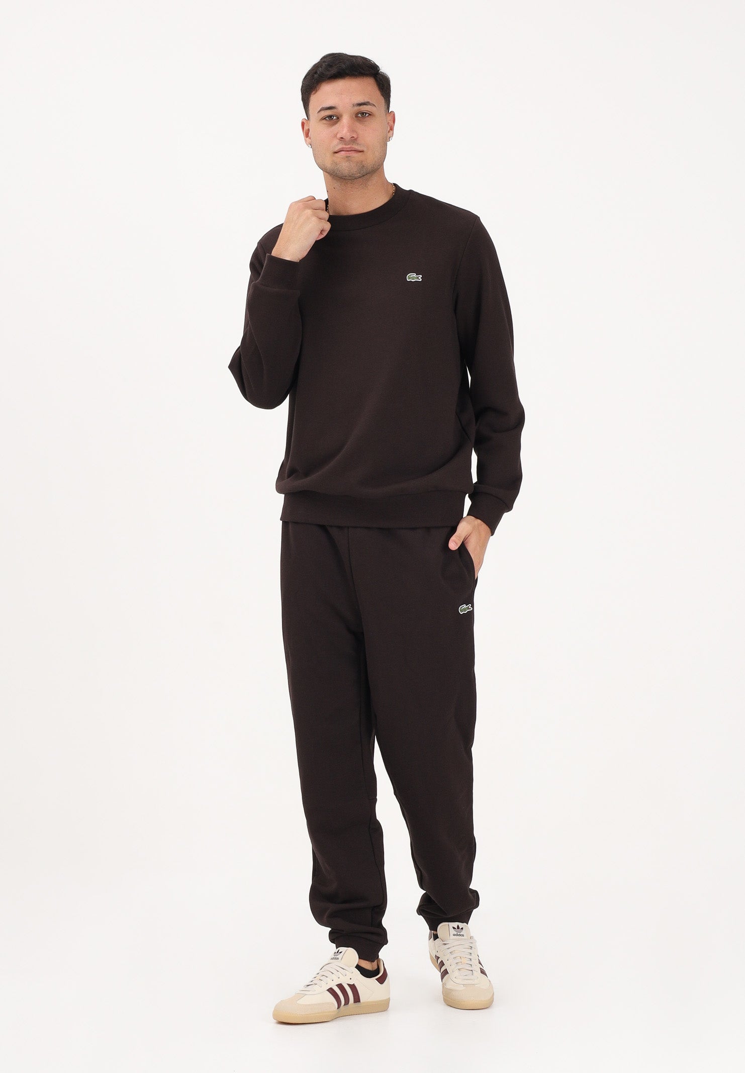 LACOSTE Pantalone sportivo marrone per uomo e donna con logo XH9833 3LA LACOSTE 