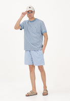 LACOSTE Shorts mare azzurro da uomo con stampa monogramma MH9086 3IJ LACOSTE 