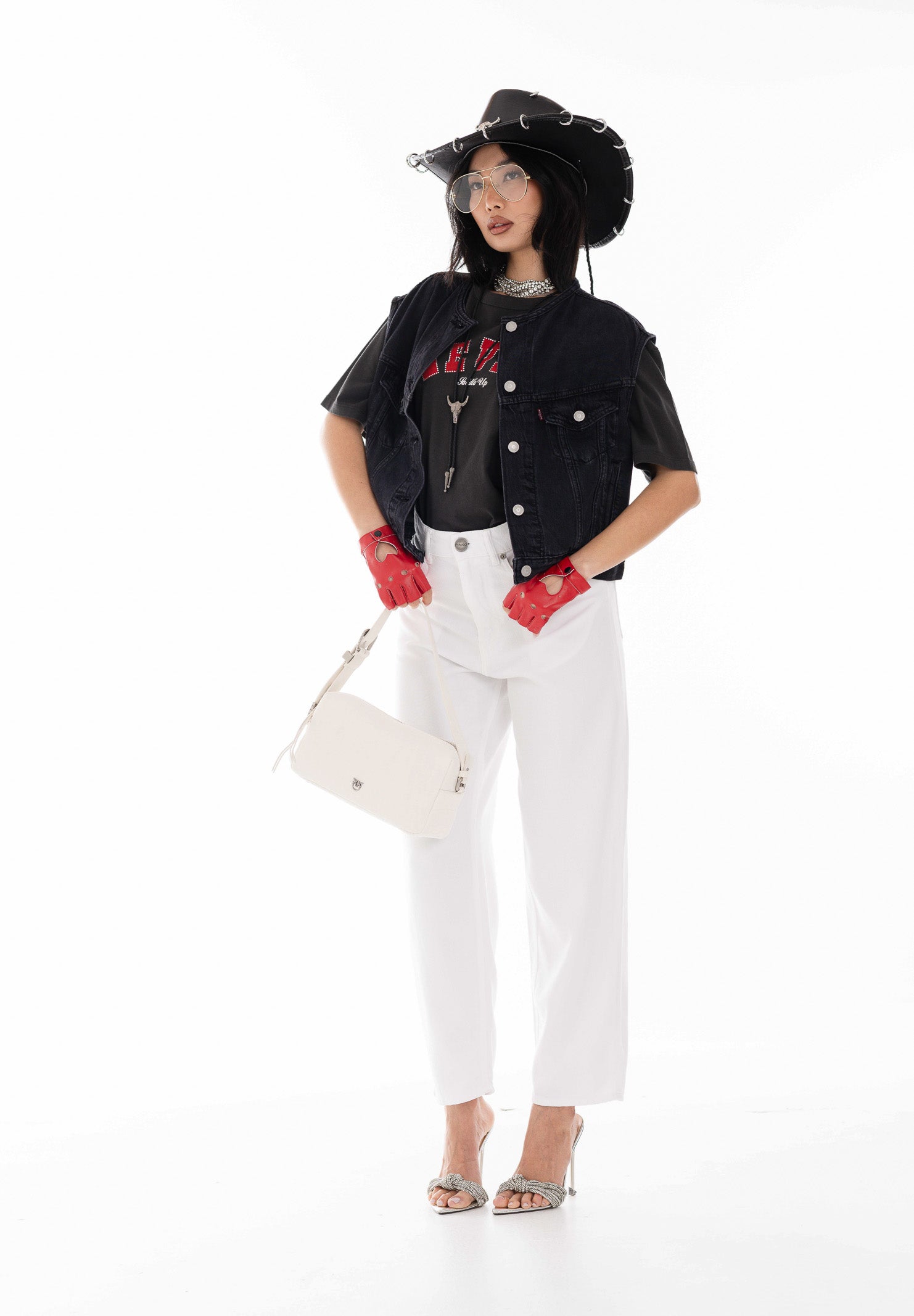 LEVI'S T-shirt a manica corta Graphic Tabor nera da donna 001MX-0022 . LEVI'S® 