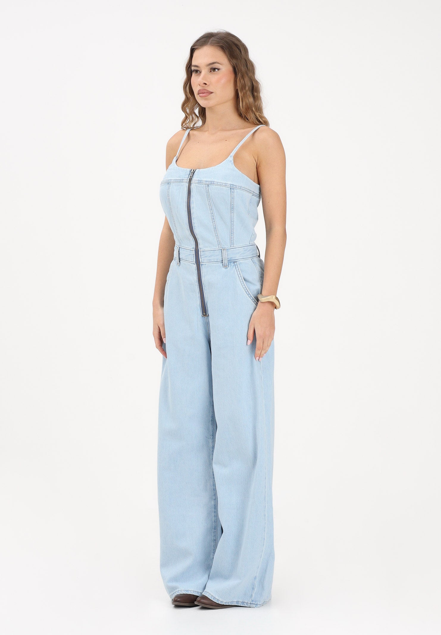 LEVI'S Tuta Bustier Lightweight in denim chiaro da donna 001WC-0005 . LEVI'S® 