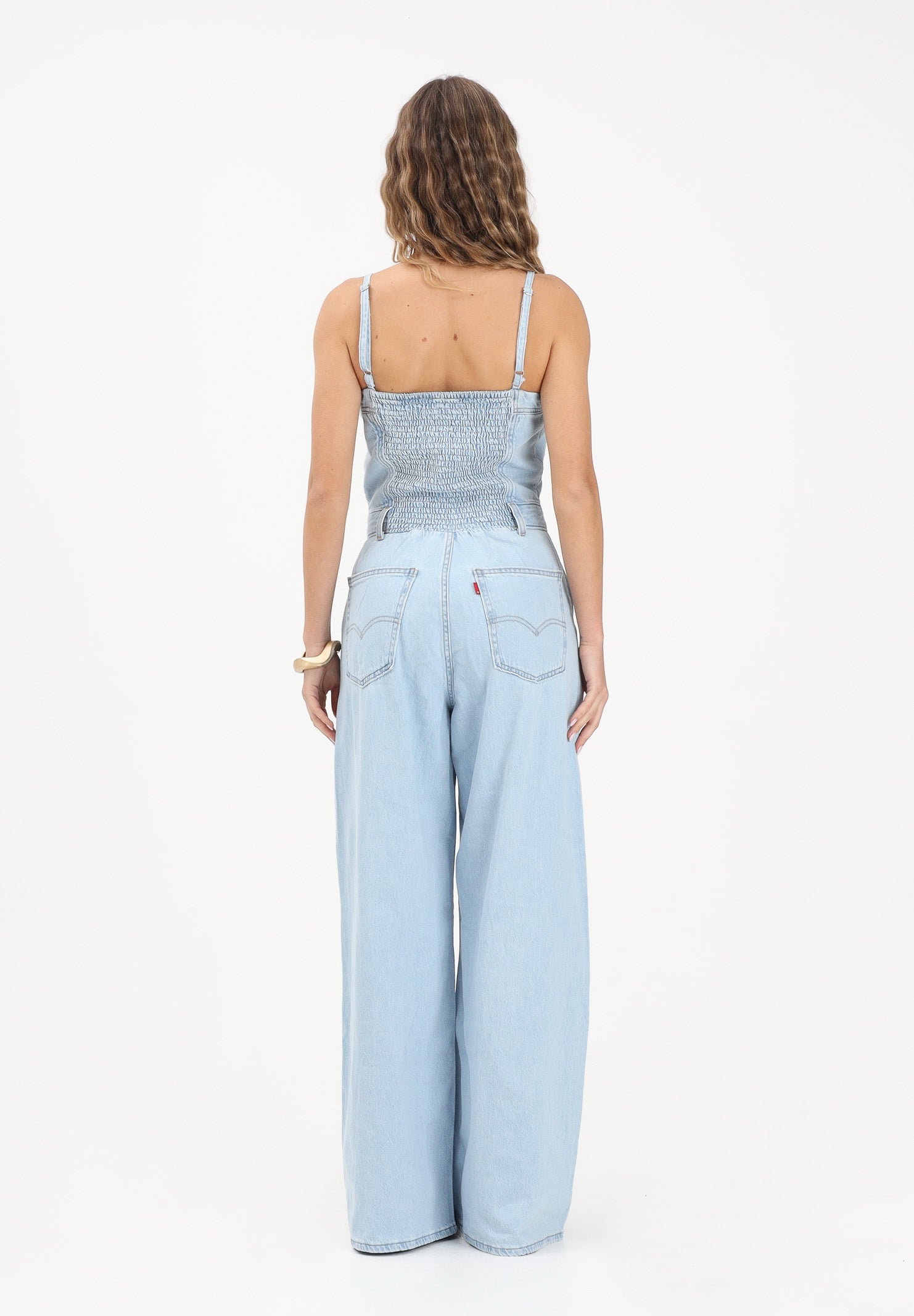 LEVI'S Tuta Bustier Lightweight in denim chiaro da donna 001WC-0005 . LEVI'S® 