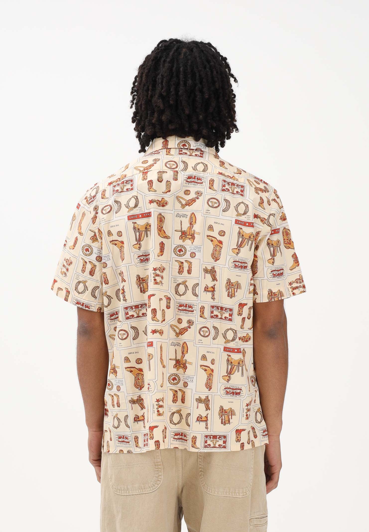 LEVI'S Camicia a manica corta Sunset Camp beige da uomo 005H5-0007 . LEVI'S® 