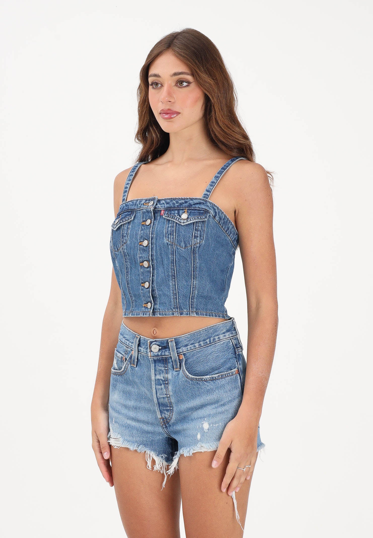 LEVI'S Top Lightweight in denim medio da donna 005NO-0005 . LEVI'S® 