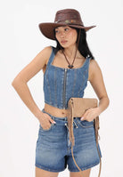 LEVI'S Top in denim medio da donna con zip 005O2-0002 . LEVI'S® 