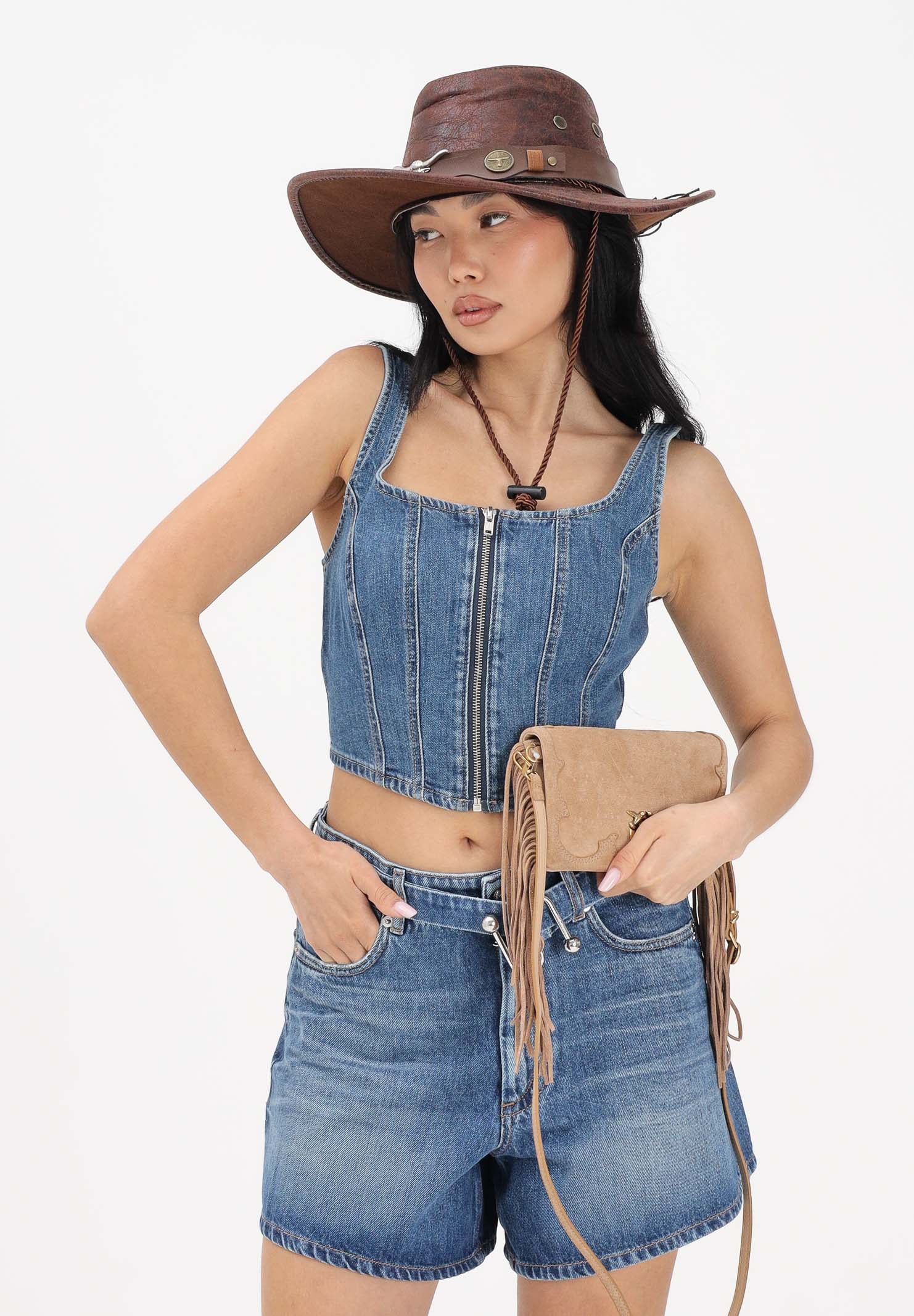 LEVI'S Top in denim medio da donna con zip 005O2-0002 . LEVI'S® 
