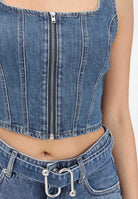 LEVI'S Top in denim medio da donna con zip 005O2-0002 . LEVI'S® 