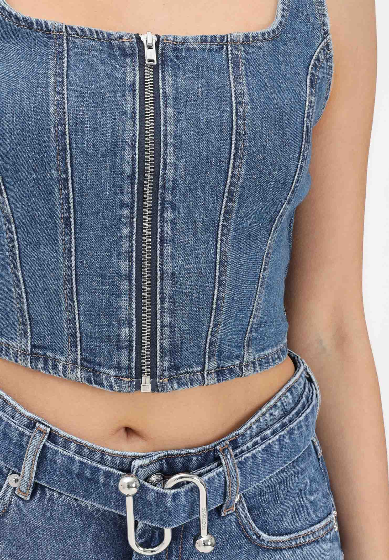 LEVI'S Top in denim medio da donna con zip 005O2-0002 . LEVI'S® 