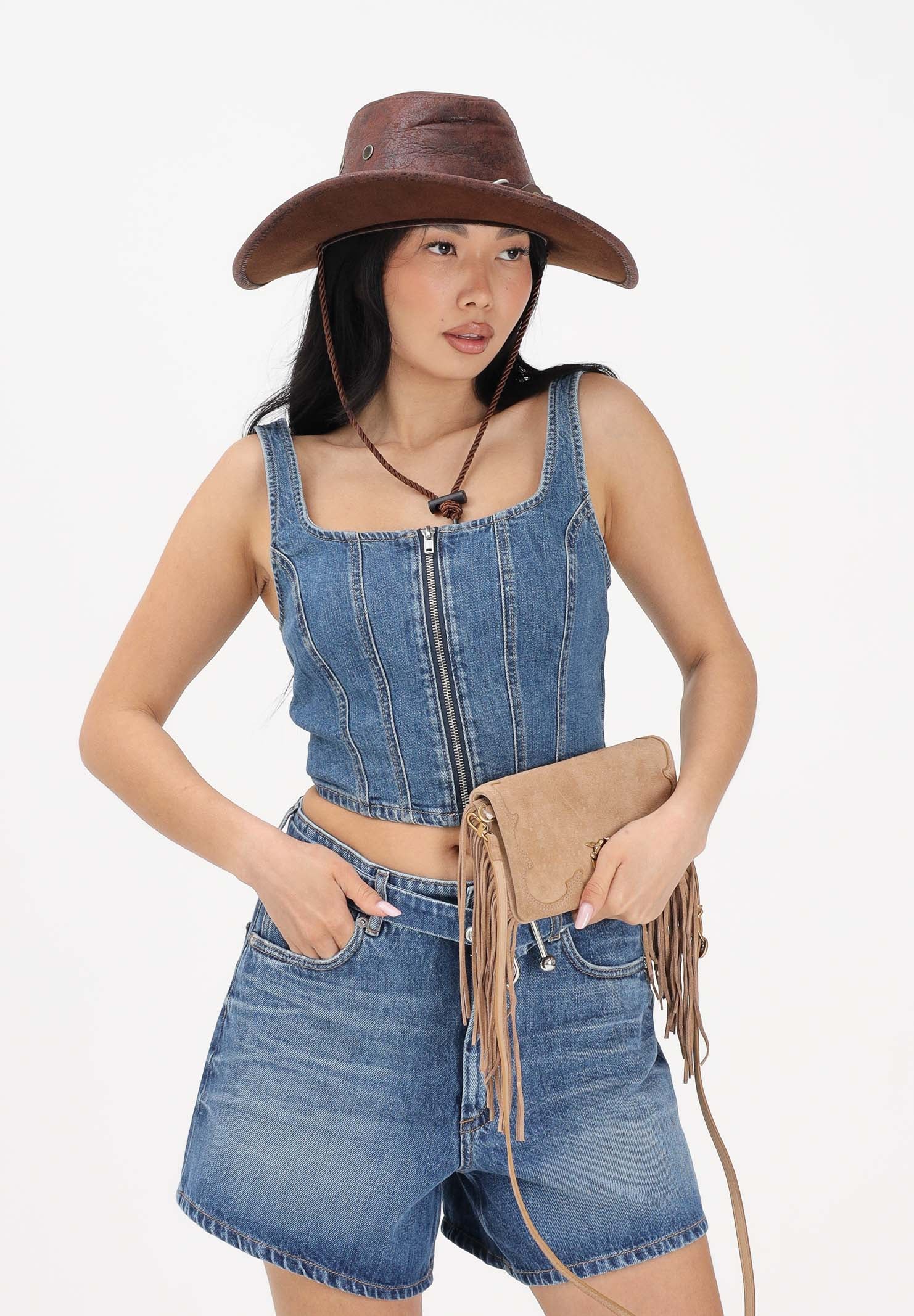 LEVI'S Top in denim medio da donna con zip 005O2-0002 . LEVI'S® 