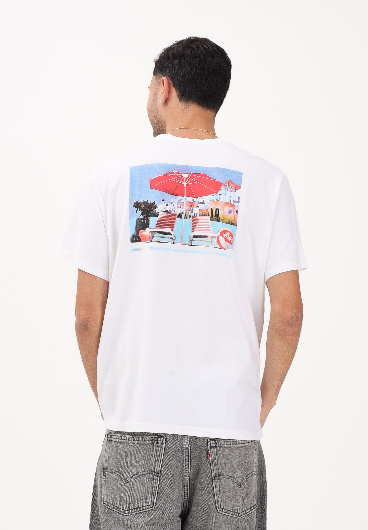 LEVI'S T-shirt a manica corta bianca da uomo con stampa sul retro 16143-2512 . LEVI'S® 